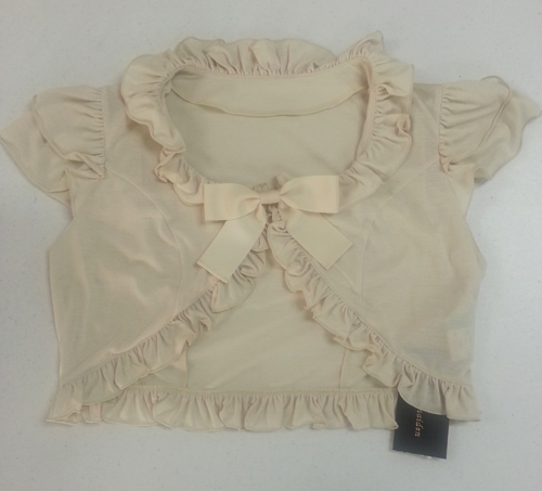 Victorian Maiden - Frill Ribbon Bolero (Beige)